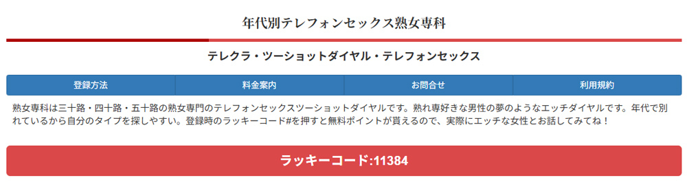 ラッキーコード11384＃入力で1000円分の無料お試しポイント